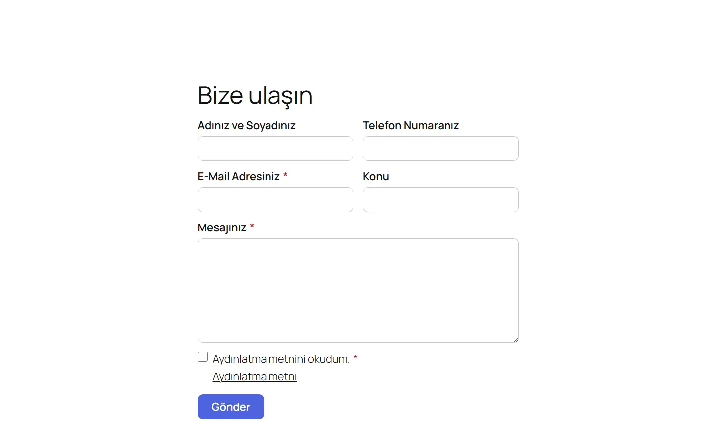 Ason Form sitede ziyaretçiye nasıl görünür